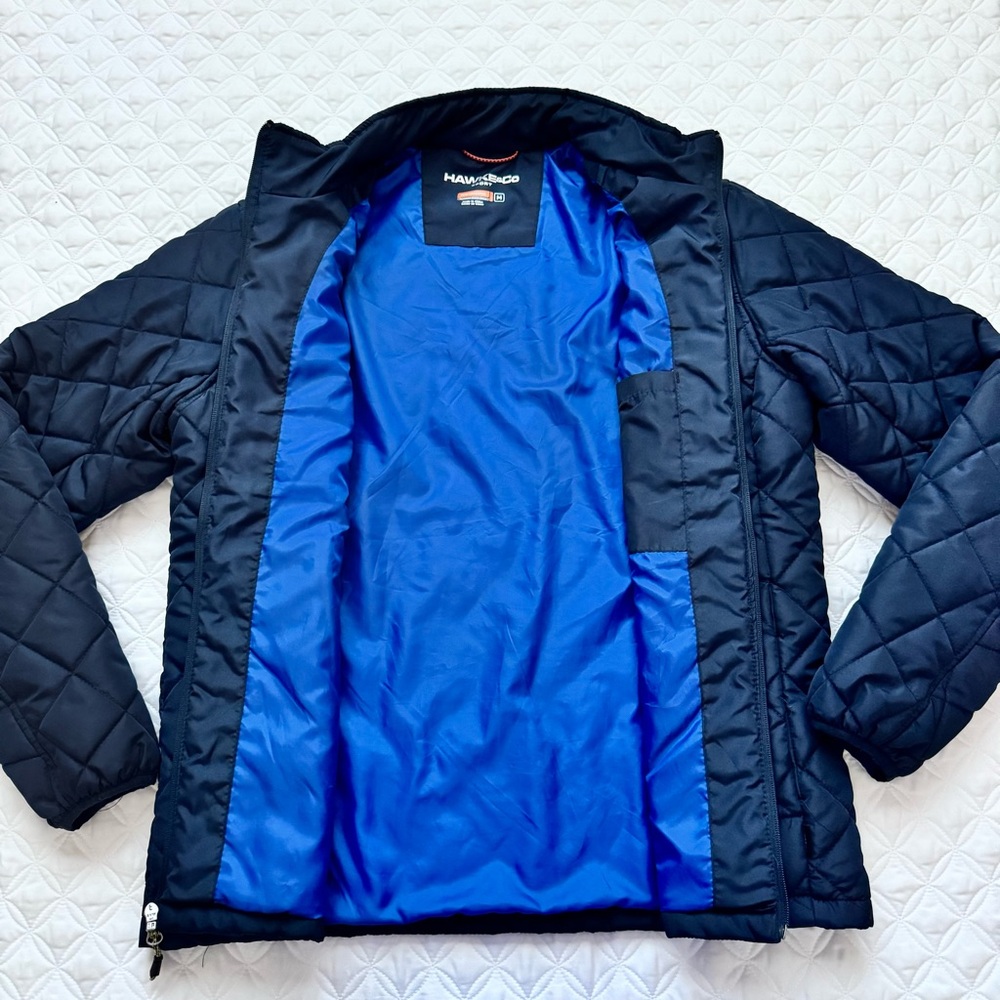 Hawke & Co. HK Quilted Heritage Full Zip Jacket Coat Navy Blue Size M - Picture 7 of 15